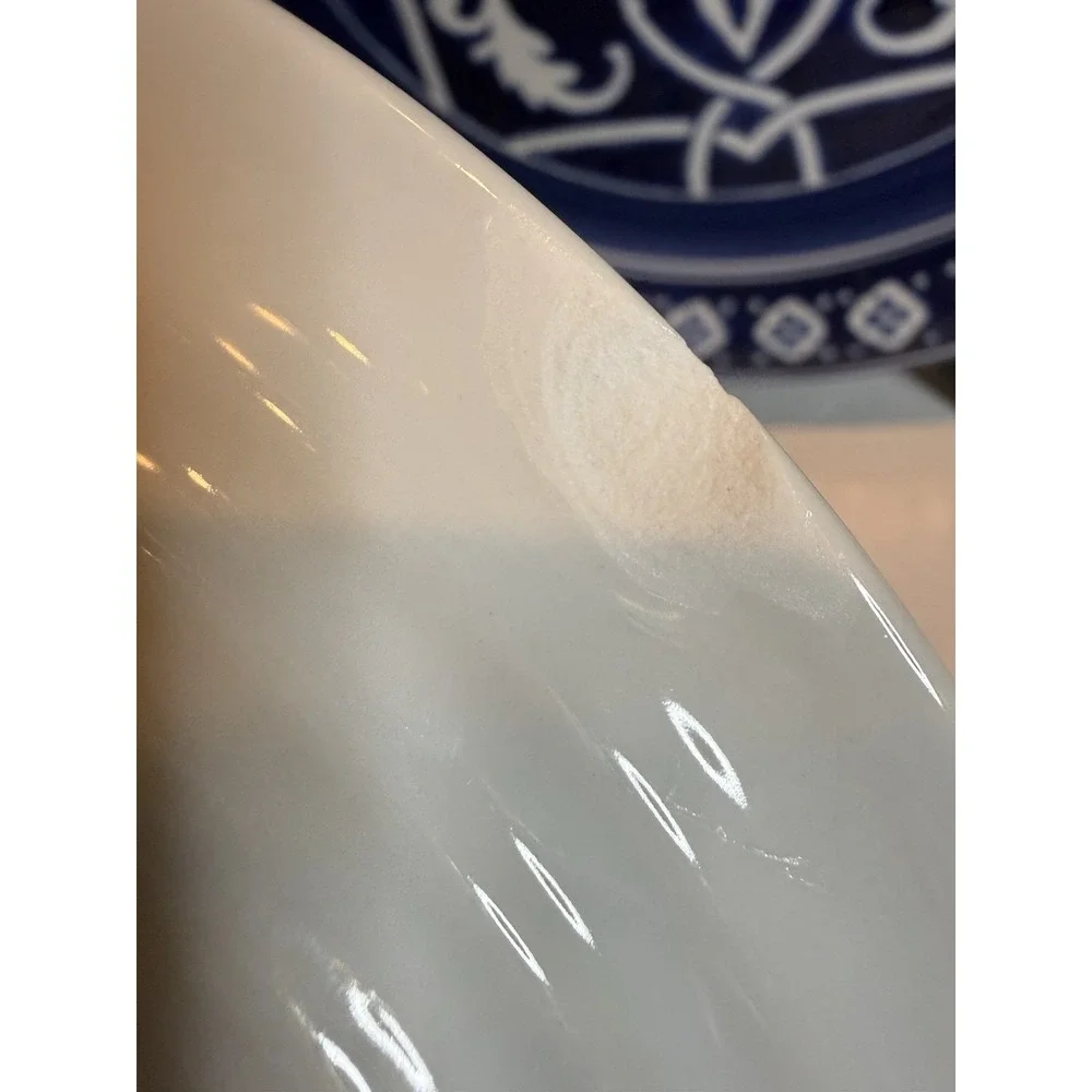 Home Catalina Blue White Porcelain Plates Set of 7 Mediterranean Tile 9